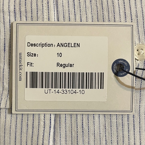 UNTUCKit White & Blue Pinstripe Shirt - Picture 4 of 8